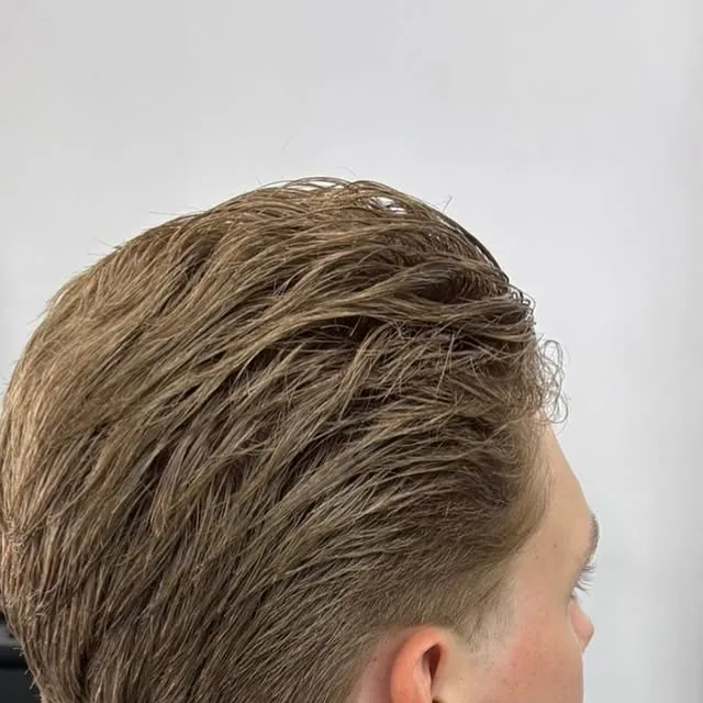 A textured, swept-back cut